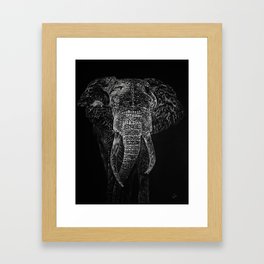 The Elephant Shakes the Earth Framed Art Print