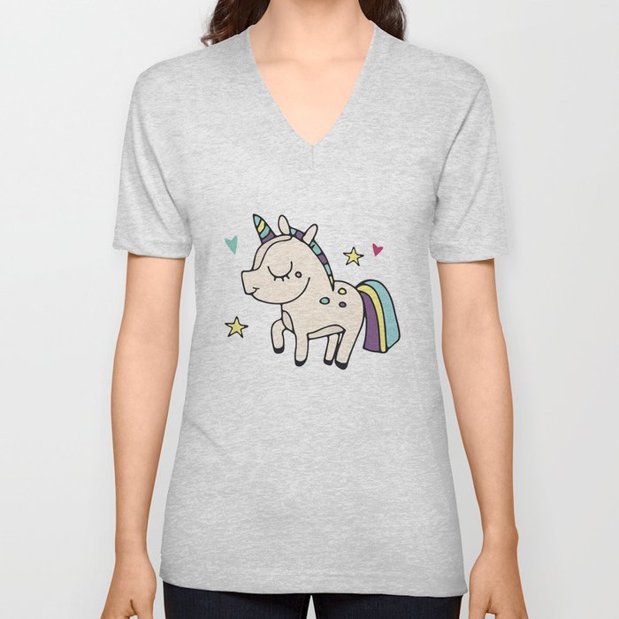 Unicorn V Neck T Shirt