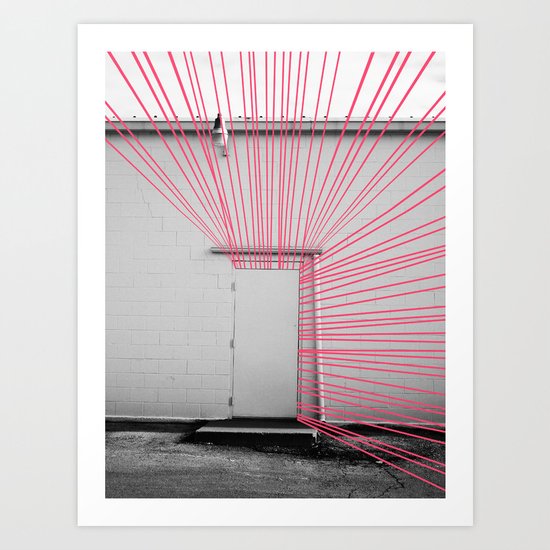 White Door, Red-Pink Prism Art Print