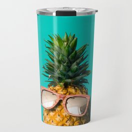 pineapple with sunglasses Travel Mug