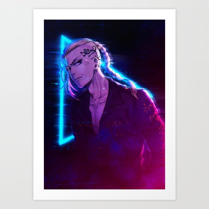 Draken Tokyo Revengers Art Print by Cyberfunk art