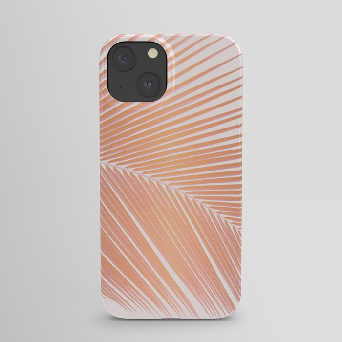 Palm leaf - copper pink iPhone Case