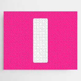 I (White & Dark Pink Letter) Jigsaw Puzzle