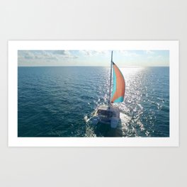 Sailing towards the Sun! Art Print