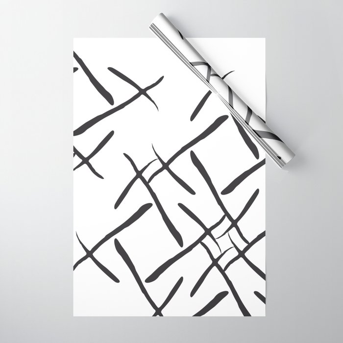 Black cross marks Wrapping Paper