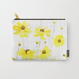 yellow cosmos flowers watercolor Carry-All Pouch