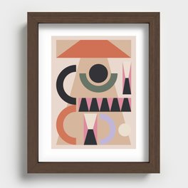 Bauhaus abstract house Recessed Framed Print