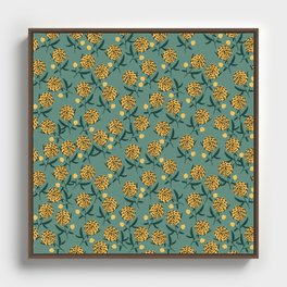 Modern sunflowers pattern  Framed Canvas