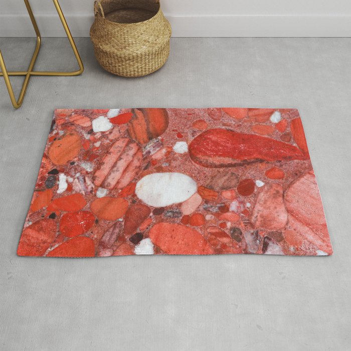 Conglomerate marble pebbles Rug