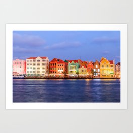 Curacao, Netherlands Antilles. Art Print | Netherlandsantilles, City, Curacaowillemstad, Downtownwillemstad, Ship, Willemstad, Colonial, Island, Building, Curacao 