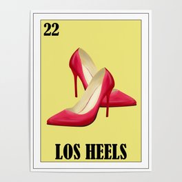 Diseño De Zapatos Taco Alto - Mexican Lottery Los Heels Poster