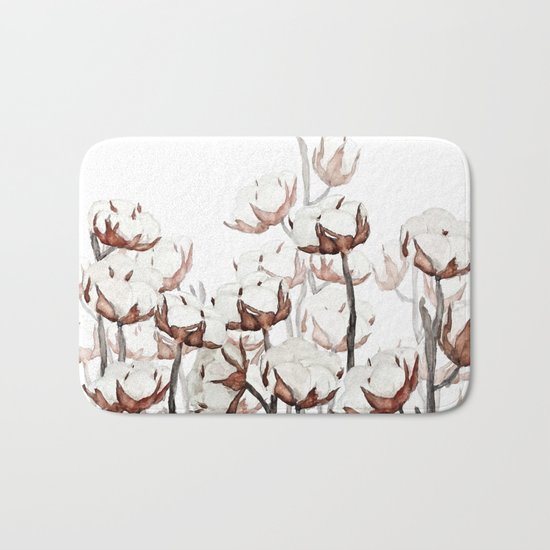 cotton field Bath Mat