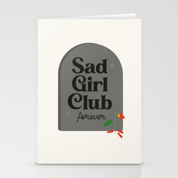 Sad Girl Club Stationery Cards