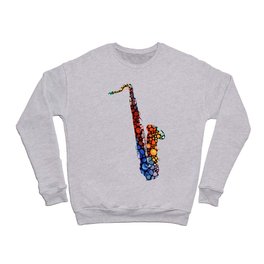 Colorful Saxophone Art Sax Music Crewneck Sweatshirt