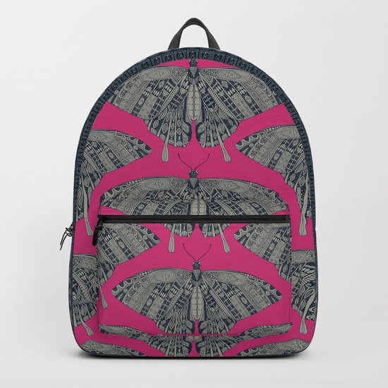 swallowtail butterfly pink indigo Backpack