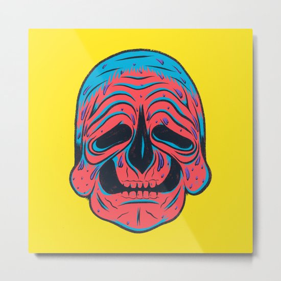 SLOPPY SKULL Metal Print