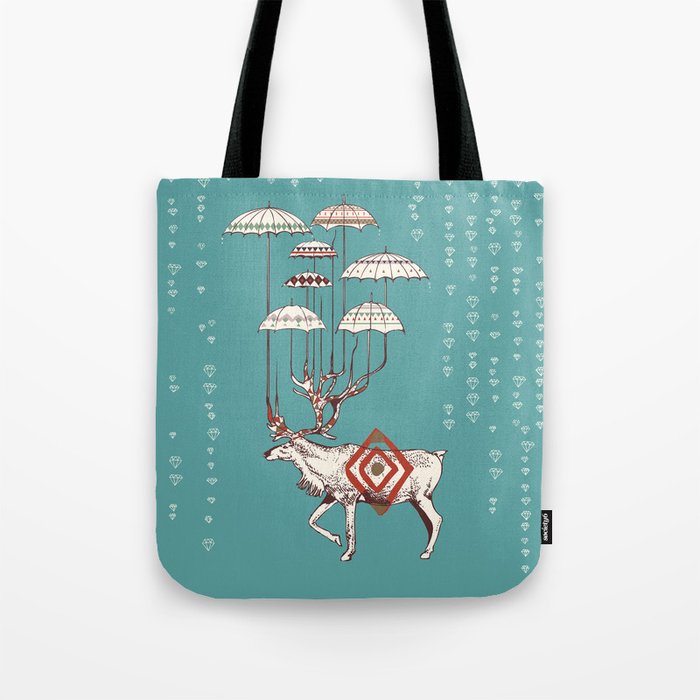 Rain Deer Tote Bag