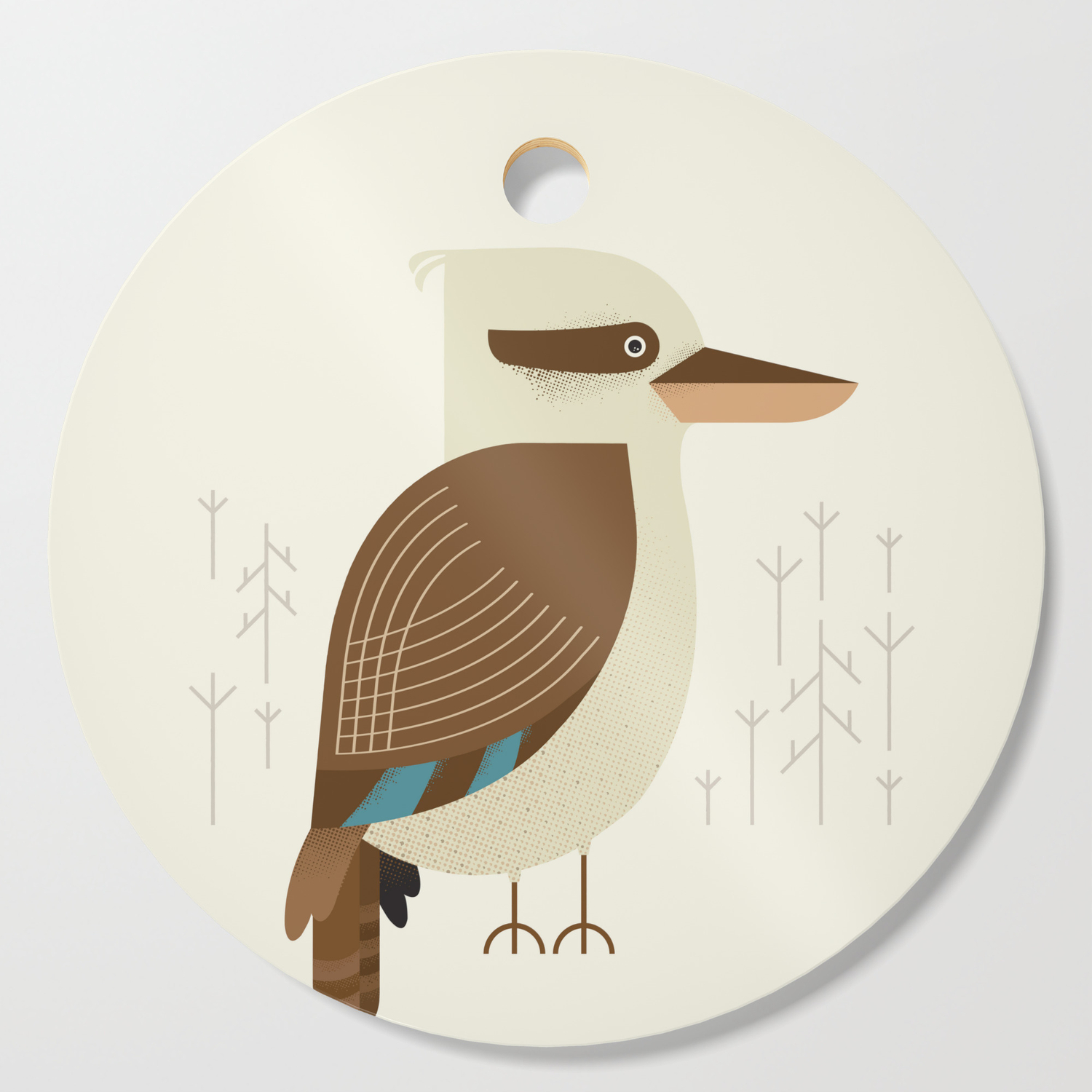 Laughing Kookaburra Bird Of Australia Cutting Board By Theprintedsparrow Society6