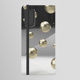 Abstract 3d balck and gold design Android Wallet Case
