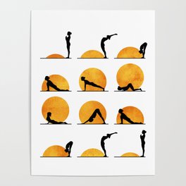 Yoga sun Poster