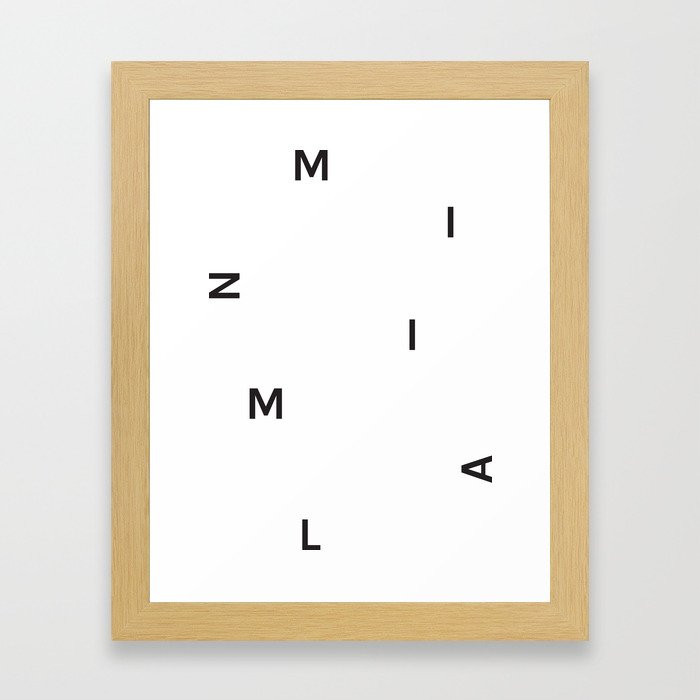 Minimal (White) Framed Art Print