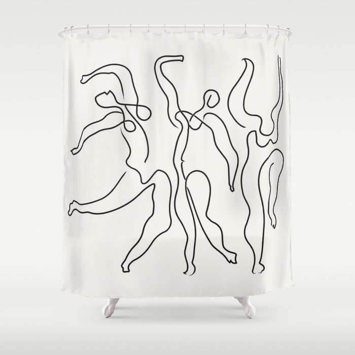 Three Rs By Pablo Picasso Shower, Picasso Shower Curtains