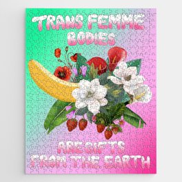 Trans Femme Bodies Are Gifts - Gradient Jigsaw Puzzle