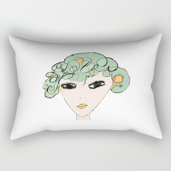 A face Rectangular Pillow