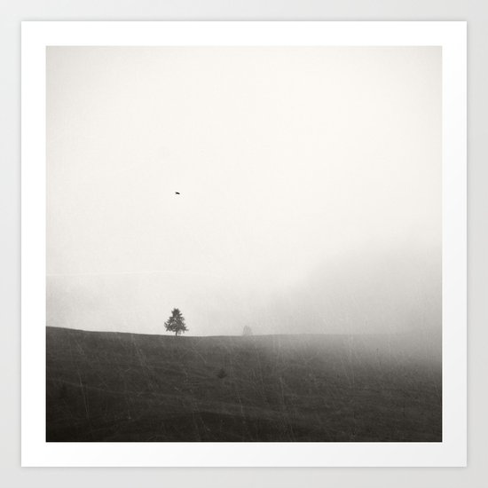 One lonely foggy afternoon Art Print