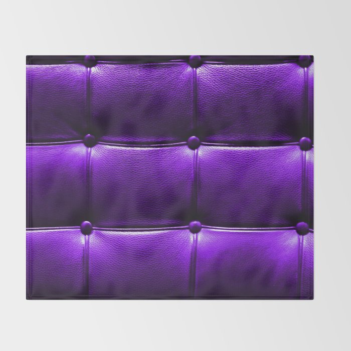 Leather Couch Ultra Violet Throw Blanket By Nocolordesigns Society6
