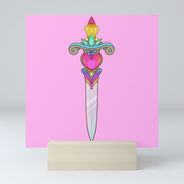 Rainbow Dagger Mini Art Print