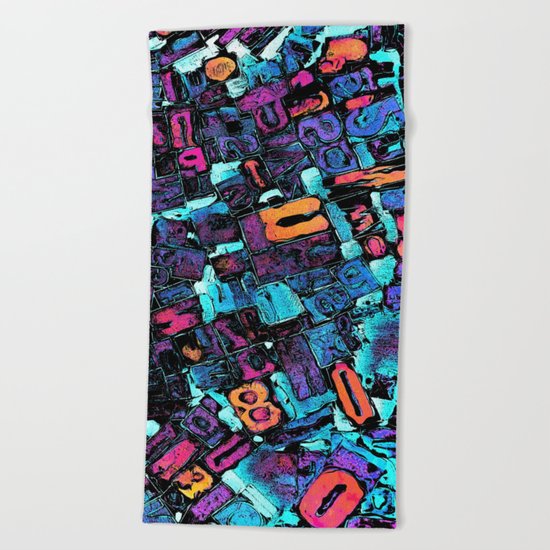 Pop Art Typeset Beach Towel