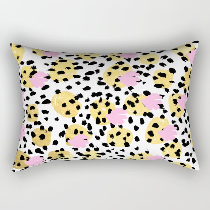 Pink Gold abstract painting foil trendy minimal modern art paint pattern gender neutral non