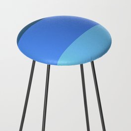 Teal Retro Aesthetic Color Block Abstract Counter Stool