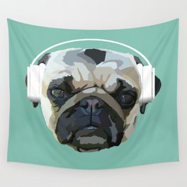 Pugphones Wall Tapestry