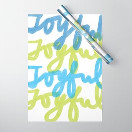 JOYFUL HEART Very Joyful Blue & Green Wrapping Paper