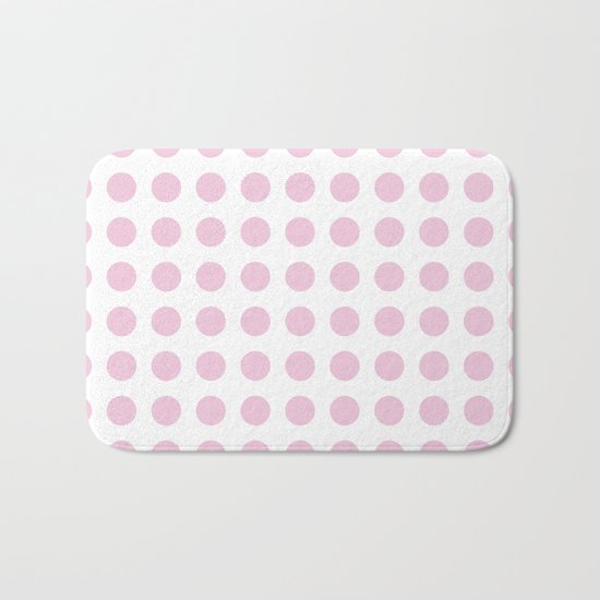 Simply Polka Dots in Blush Pink Bath Mat