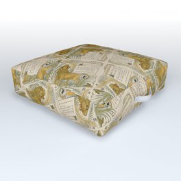 The Frightened Lion Art and pattern Outdoor Floor Cushion