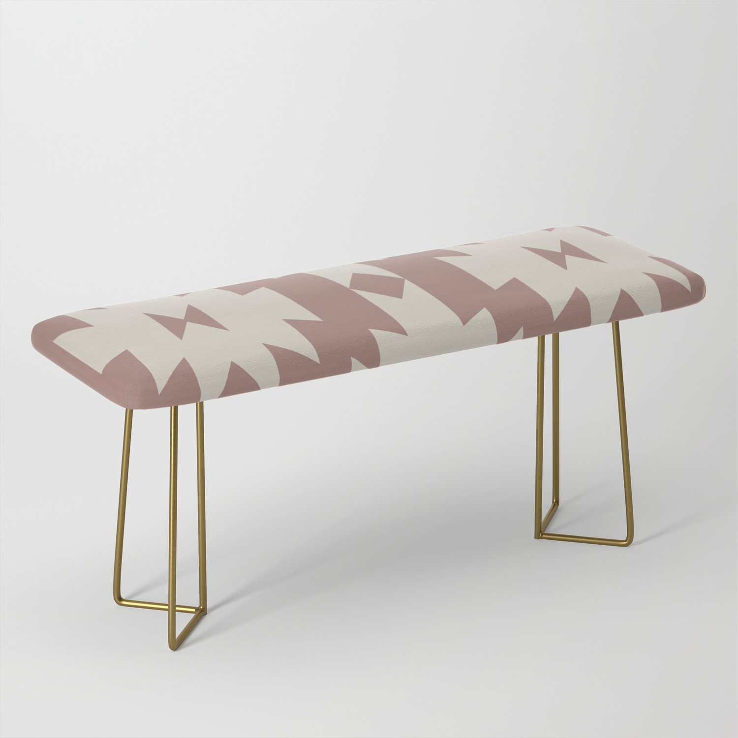 Southwestern Minimalism Dark Rose Bench By Midcenturymodern
