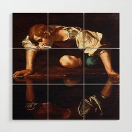 Michelangelo Merisi da Caravaggio , narcissus Wood Wall Art