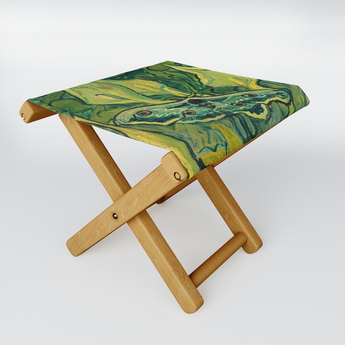 Giant Peacock Moth, 1889 by Vincent van Gogh Folding Stool