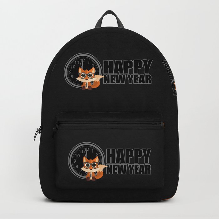 Happy New Year Fox Nerd Backpack by Adamzworld Society6