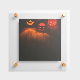 Halloween Jack-o-Lantern Pumpkins Floating Acrylic Print