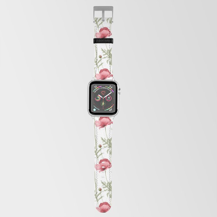 Poppy field spring summer pattern  Apple Watch Band