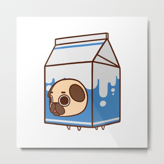 Puglie Milk Carton Metal Print