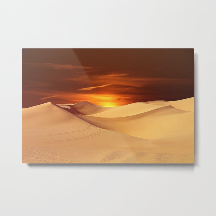 Desert Sun Landscape Photographic Metal Print