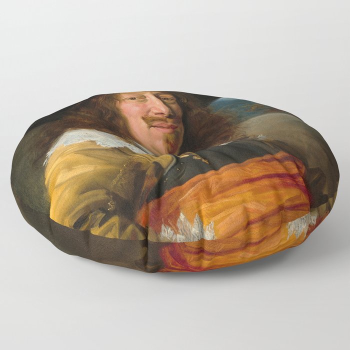 Portrait of a Member of the Guard by Frans Hals Floor Pillow
