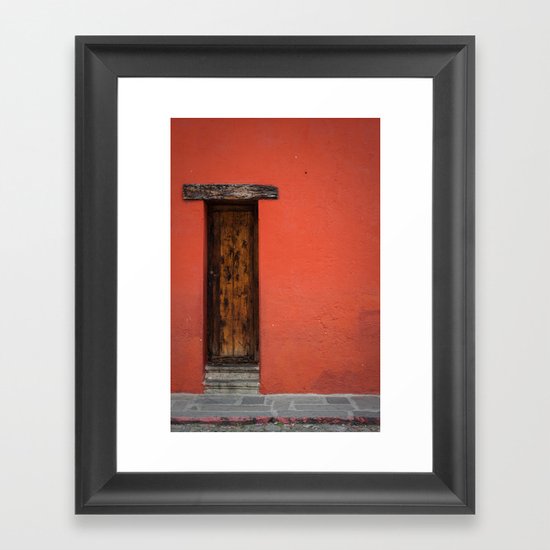 La Puerta Roja Framed Art Print