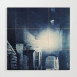 A dark spooky Gothic street Wood Wall Art