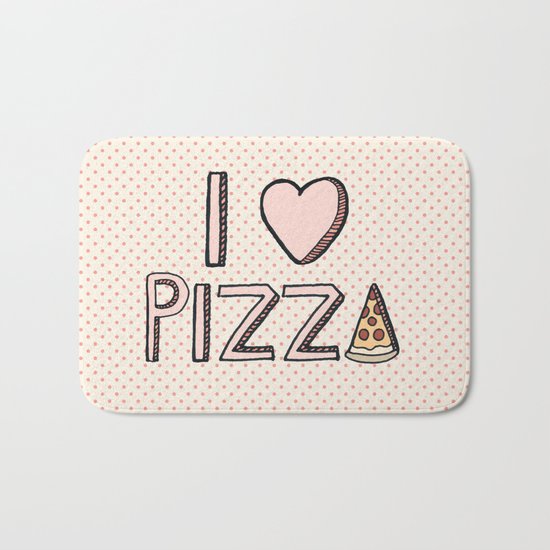 I Love Pizza Bath Mat